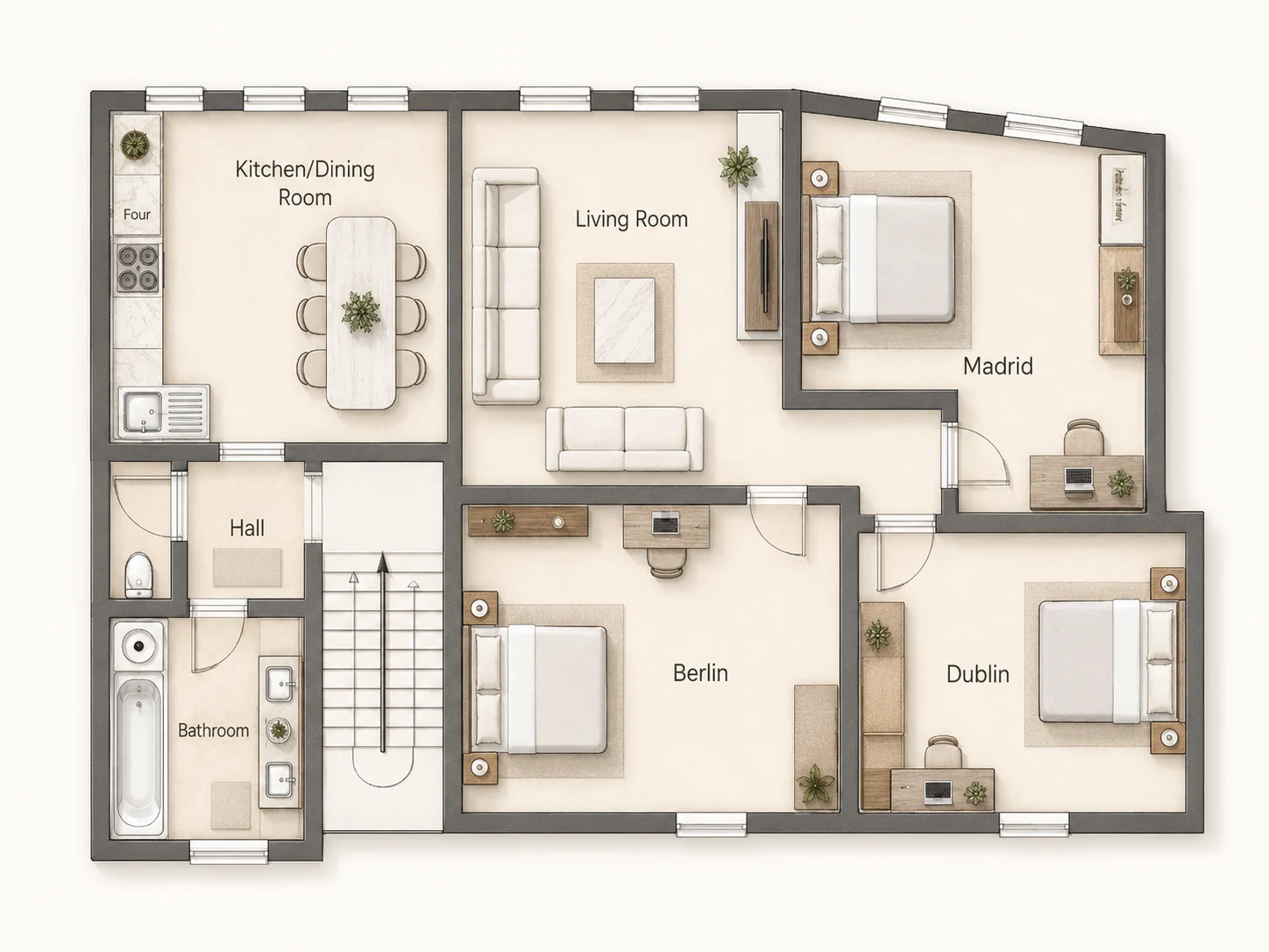 The Continental floor plan — INSEAD housing Fontainebleau